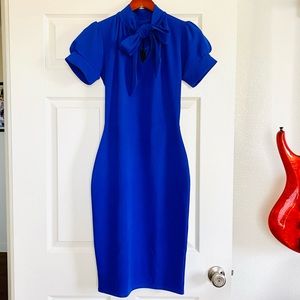 Prencil Dress Royal Blue by Vintage Chic